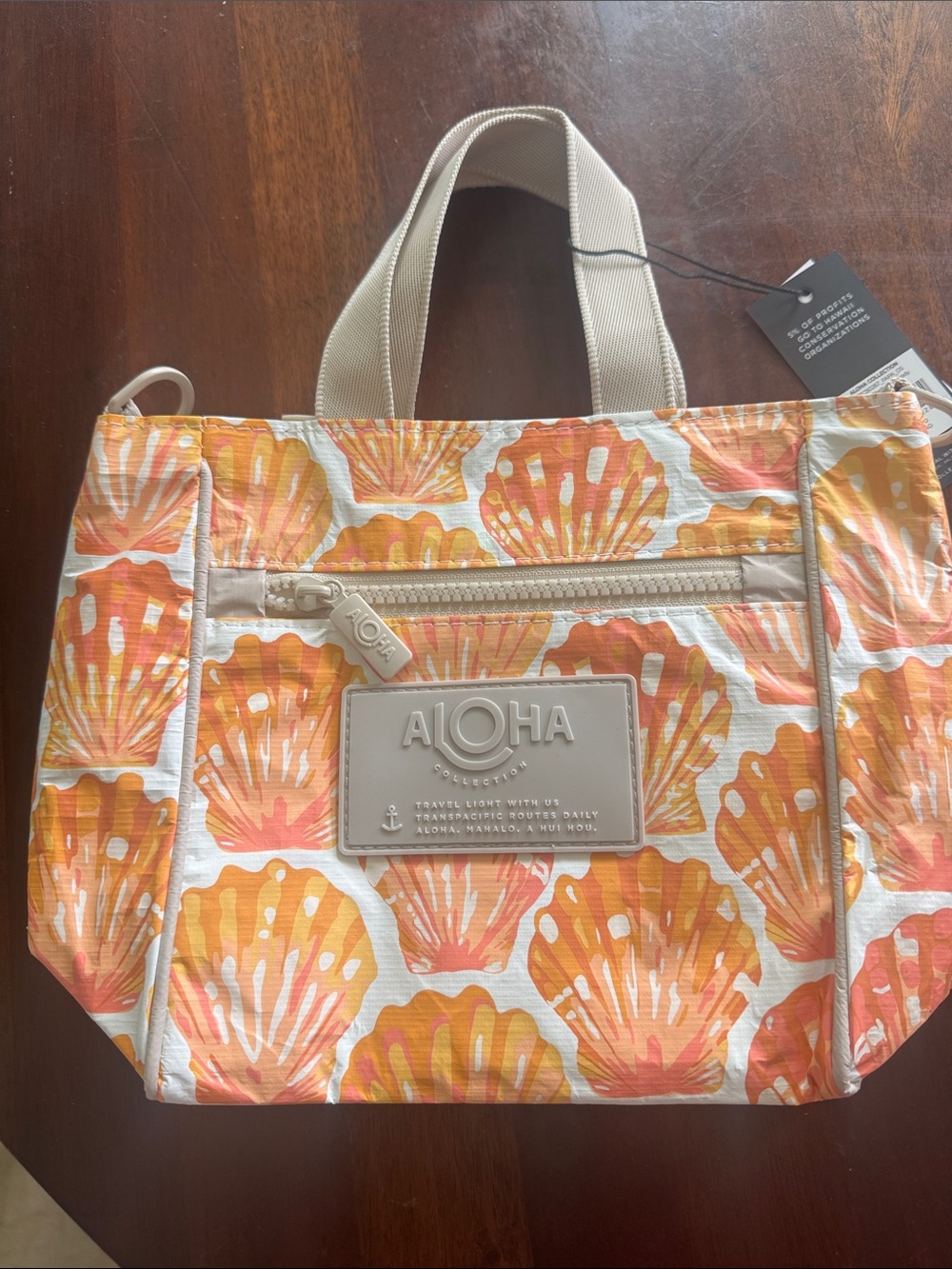 ALOHA Collection, Sunrise shells Crossbody Papaya